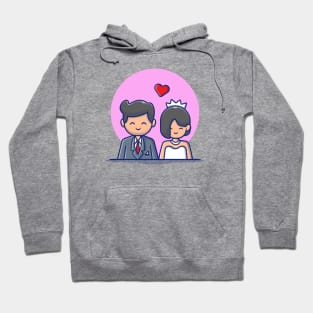 Cute Couple Marriage Man And Woman Hoodie